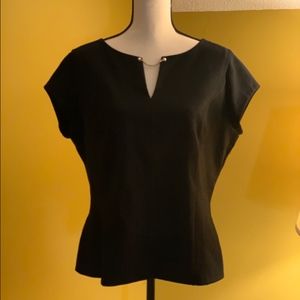 WHBM Short-Sleeve Dress Top w/Chain Detail